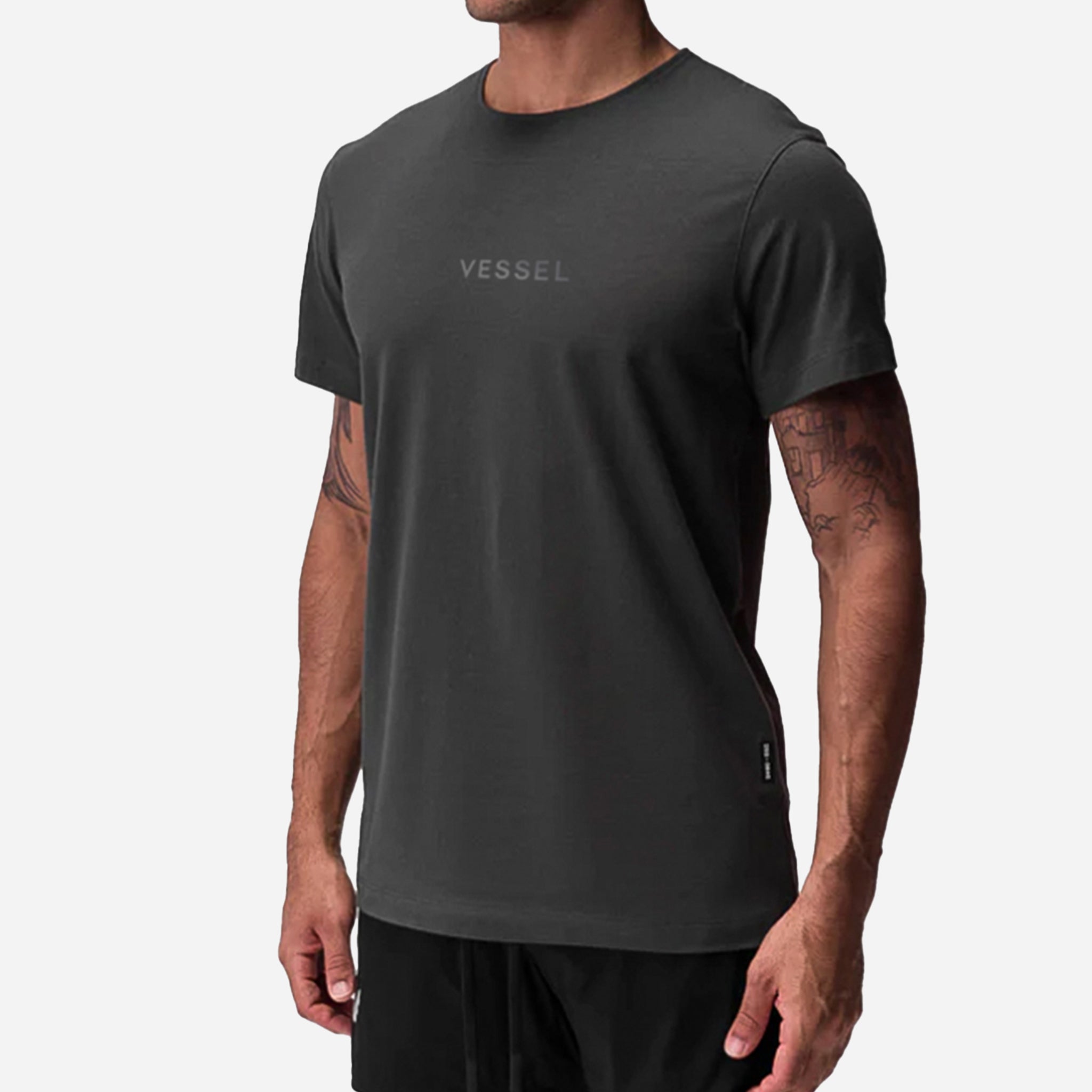 VESSEL x ASRV CottonPlus Standard Mesh Back Tee - Breathable Performance Shirt for Running, Gym & Outdoor Activities