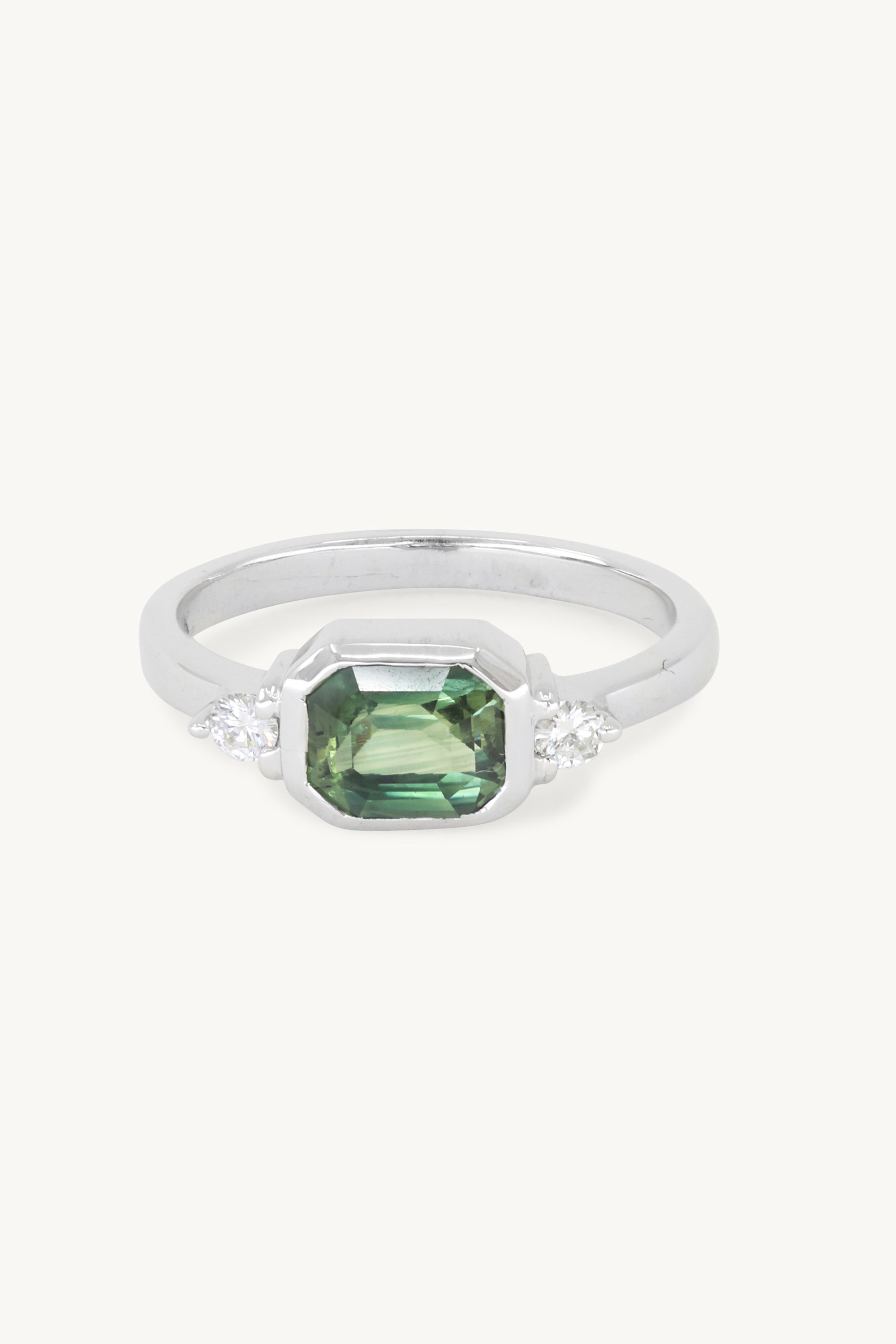 14K White Gold Baguette Parti Sapphire Ring - Elegant Jewelry for Weddings, Engagements & Special Occasions