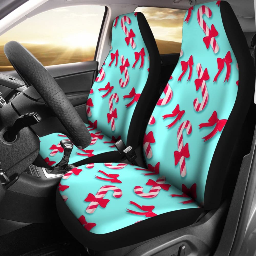 Best Christmas Candy Cane Car Seat Covers - Festive Holiday Auto Accessories for Cars, Trucks & SUVs - Perfect Xmas Gift Idea (Model 212303) - Great for Winter Road Trips & Holiday Travel