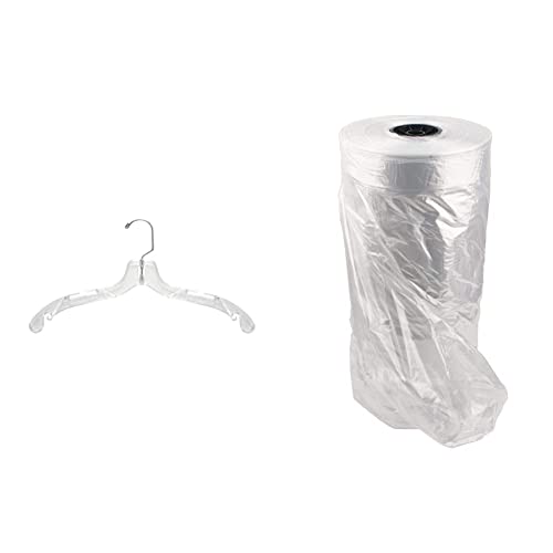 NAHANCO 505 Clear Plastic Dress Hangers - Heavy Duty 17