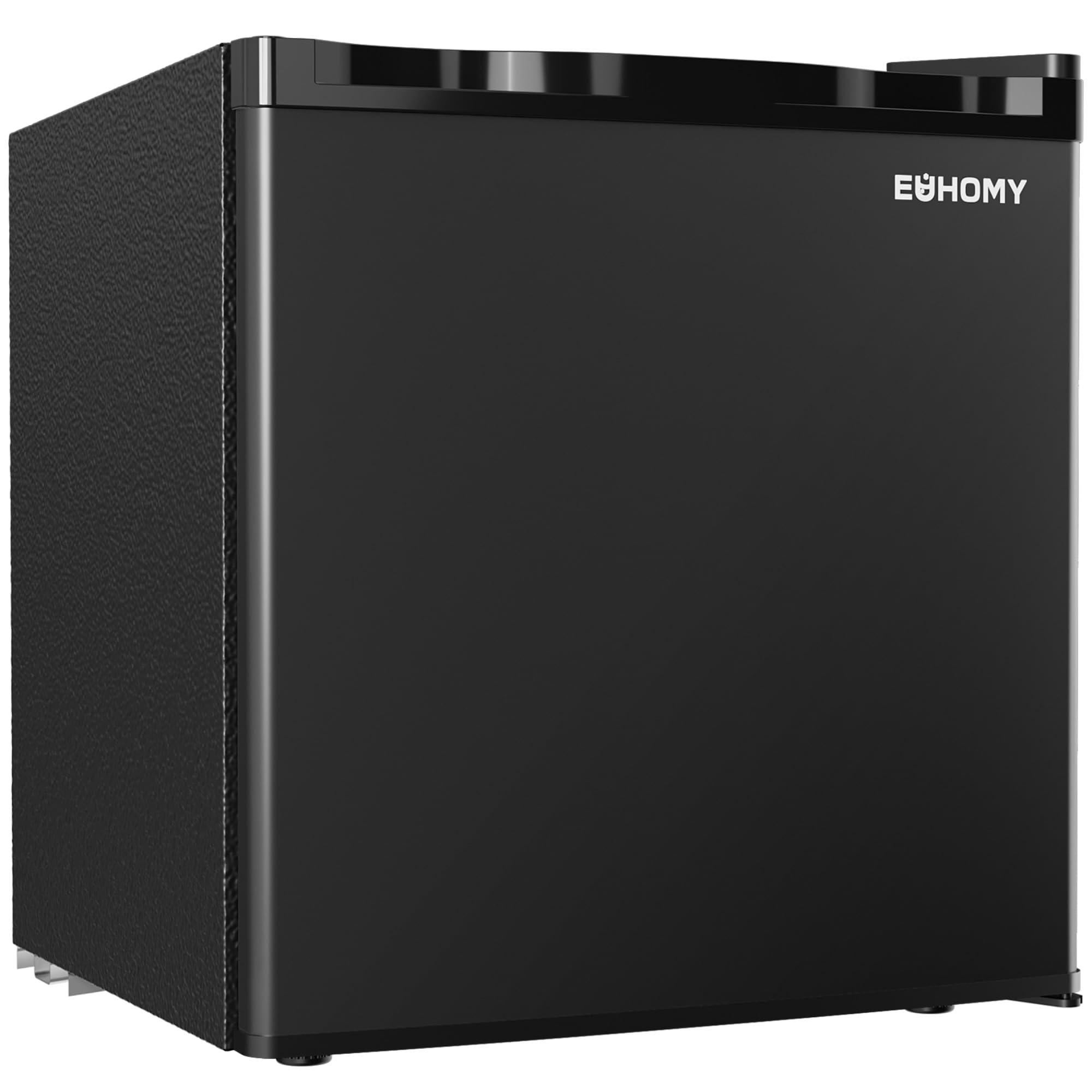 EUHOMY 1.7 Cu.Ft Mini Fridge with Freezer - Compact Single Door Refrigerator with Reversible Door, Adjustable Thermostat & Energy Efficient - Perfect for Bedroom, Office, Dorm, Kitchen, RV, Bar, Man Cave - Black