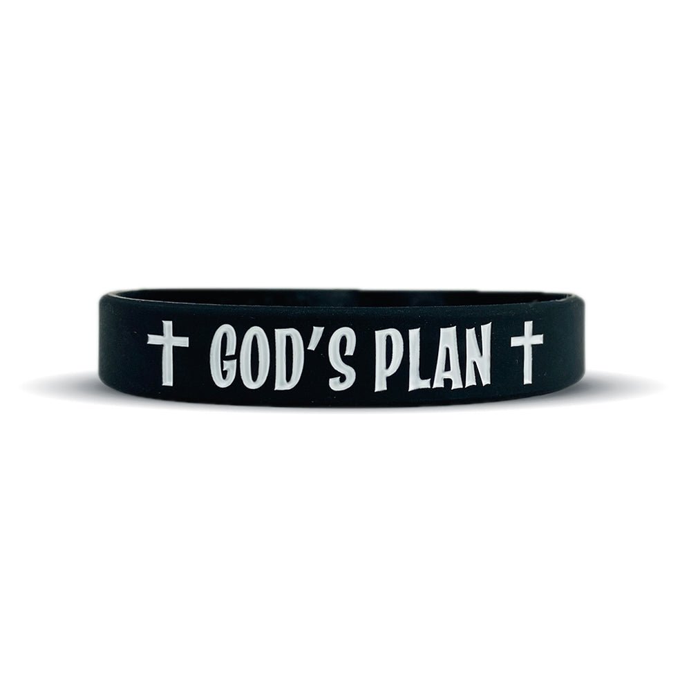 God's Plan Wristband - Inspirational Rubber Bracelet for Men & Women - Motivational Christian Jewelry Gift for Daily Wear, Workouts & Church