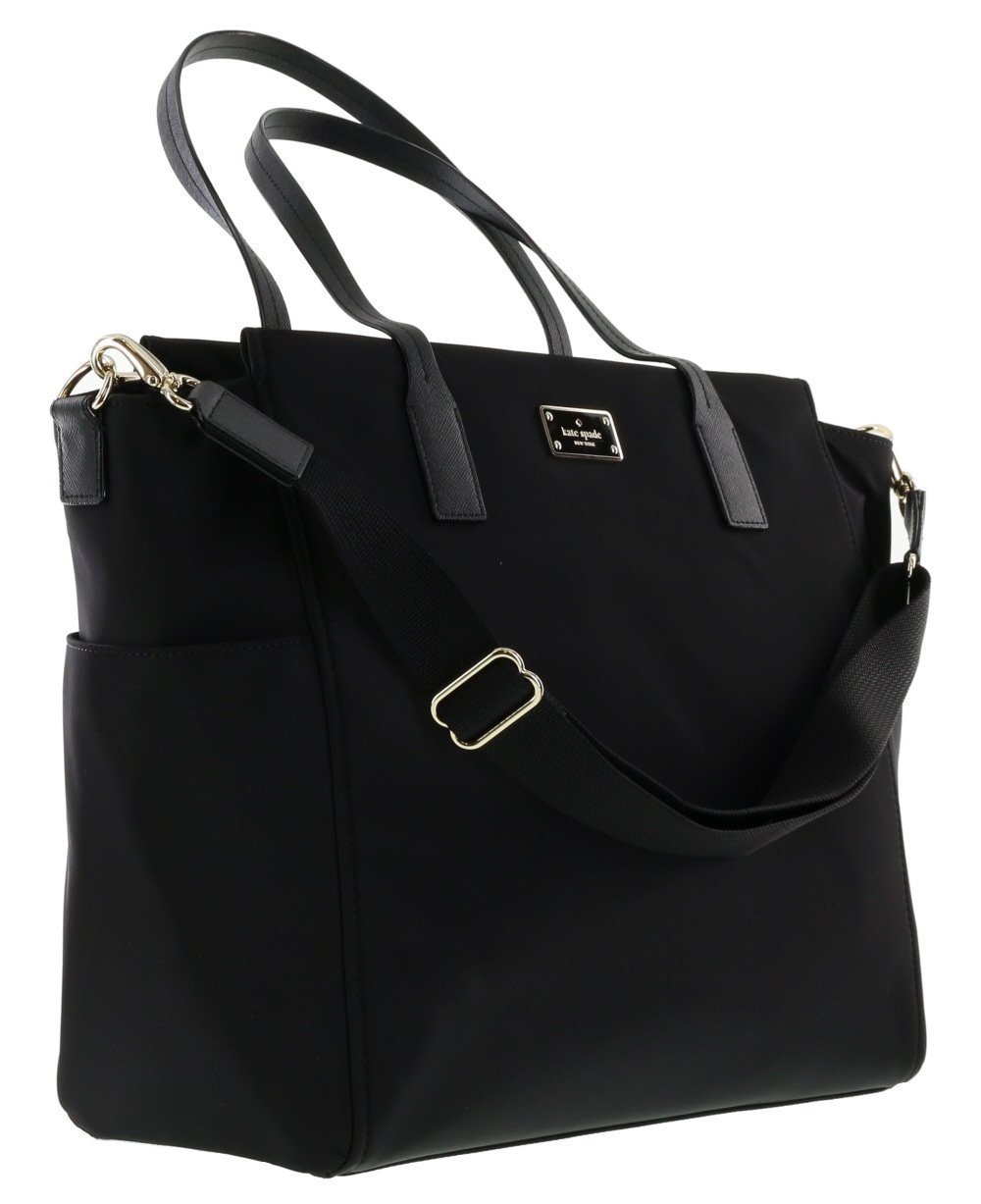 Kate Spade New York Blake Avenue Kaylie Baby Diaper Bag - Stylish & Spacious Black Tote for Moms | Perfect for Travel, Daycare & Everyday Use