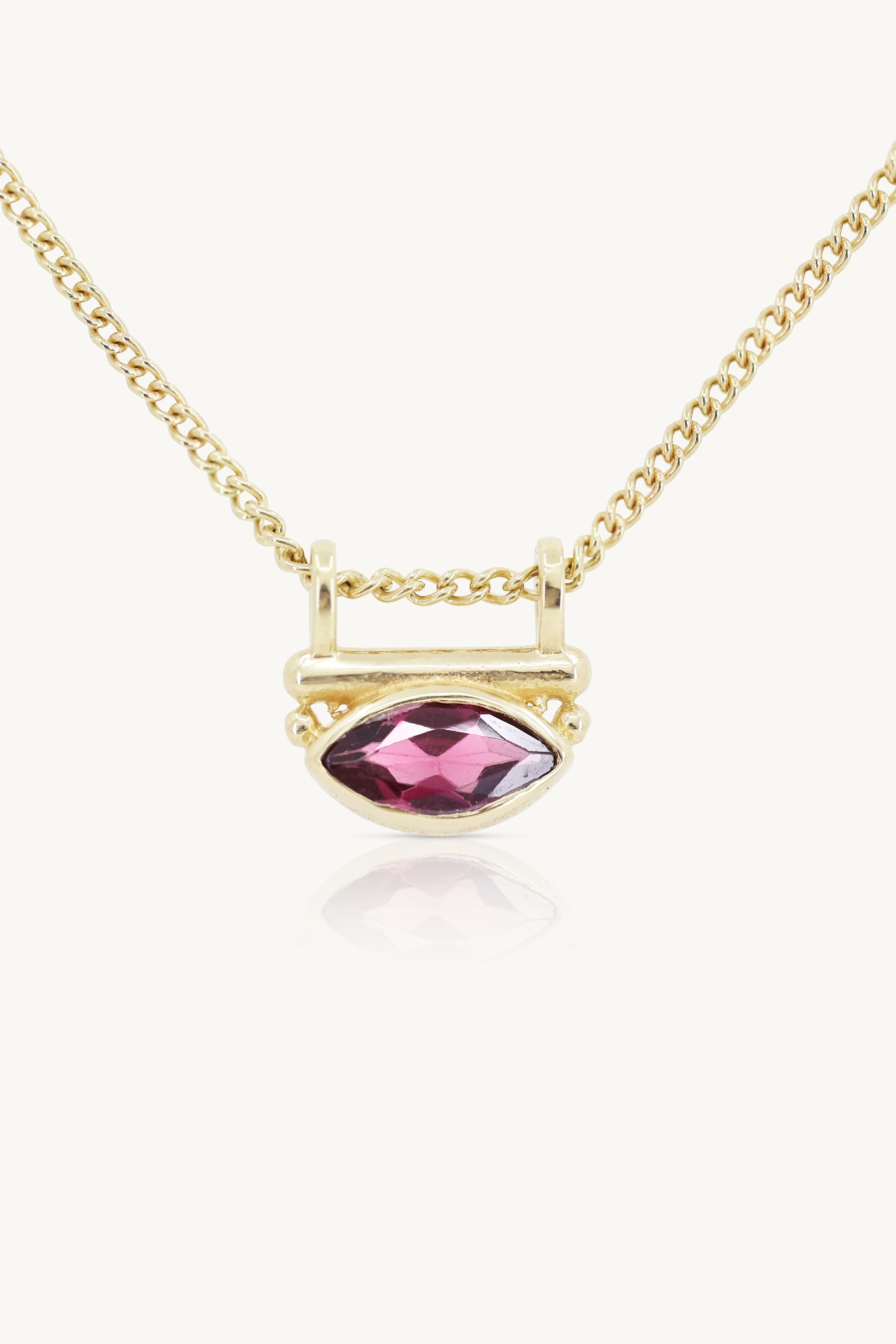 Nyra Rhodolite Gold Necklace – Elegant Garnet Gemstone Jewelry for Women | Perfect for Weddings, Parties & Special Occasions