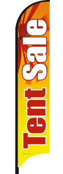 Feather Flag Banner for Tent Sales - High Visibility Outdoor Advertising Flag - Perfect for Promotions, Grand Openings, and Events