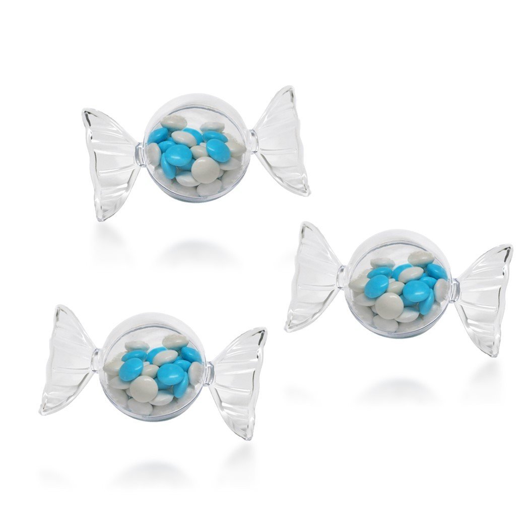 Clear Plastic Mini Candy Containers with Lids - 10 Pack | Perfect for Party Favors, Wedding Treats & Holiday Gift Packaging