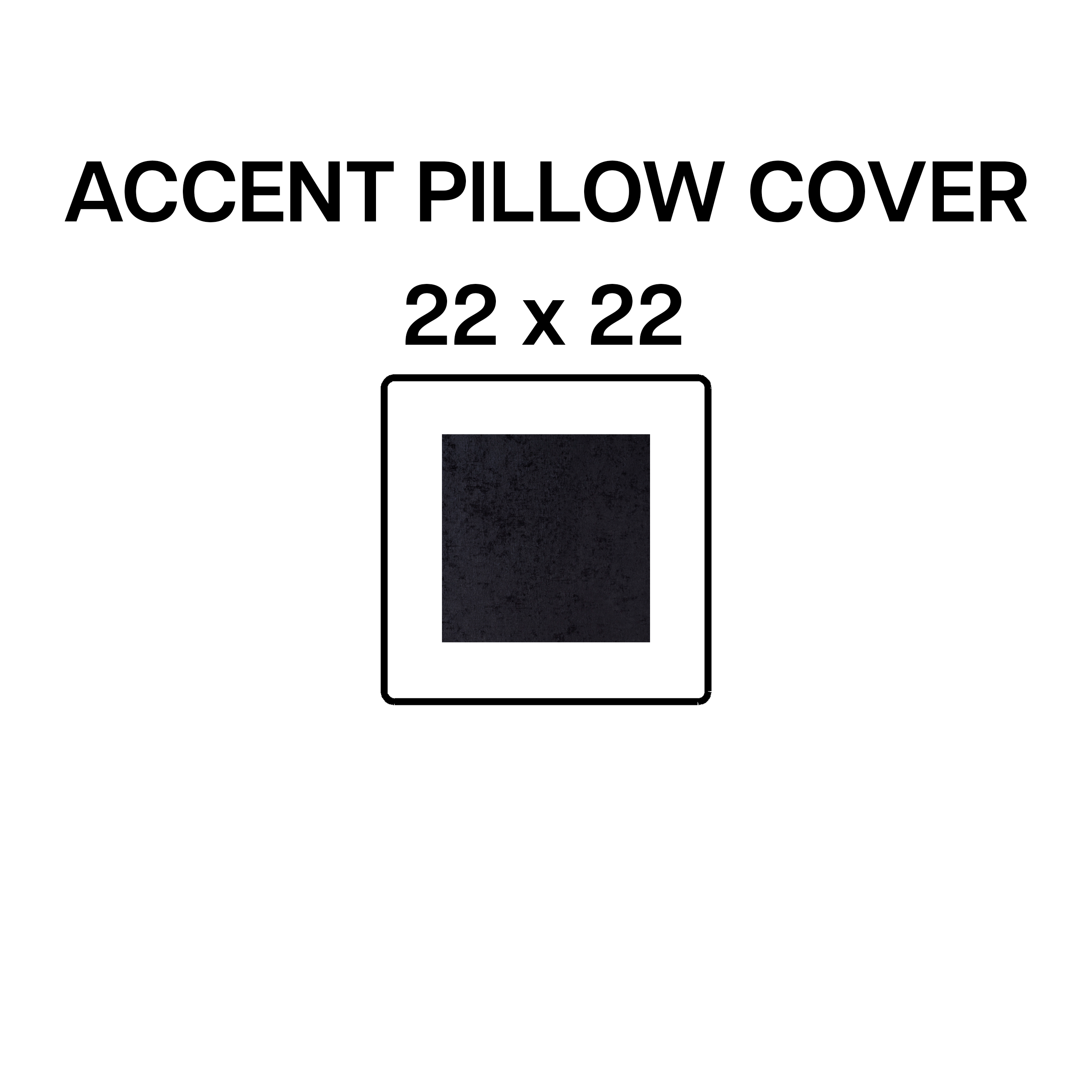 22x22 Inch Midnight Blue Accent Pillow Cover - Soft Decorative Throw Pillow Case for Sofa, Bed, Couch - Premium Home Decor (BP 643 21)