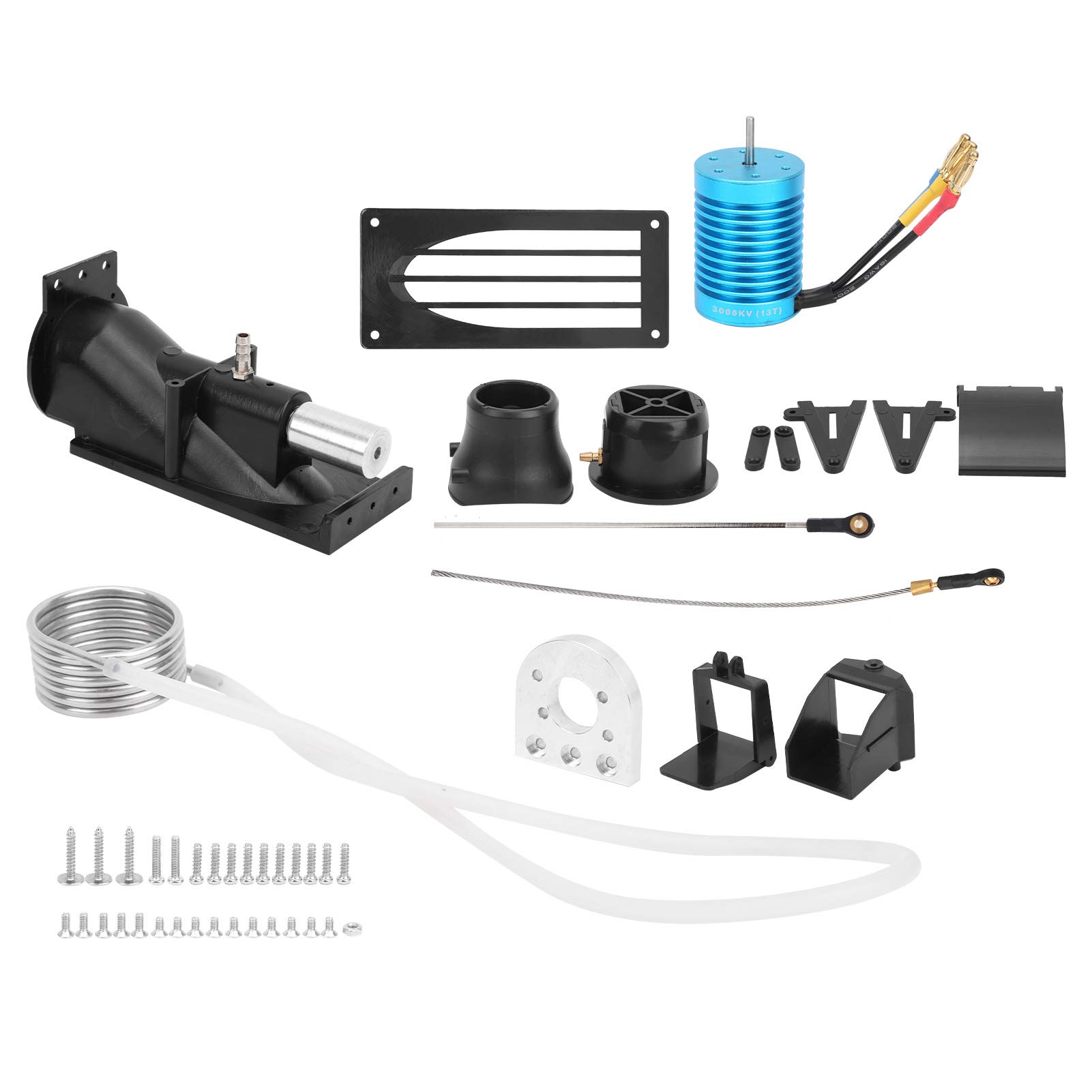 Velaurs RC Boat Water Thruster - 1/10 1/8 Scale Metal+Plastic Accessory for Ship Models & Racing