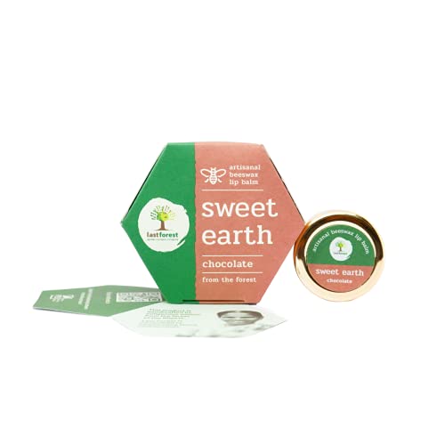 Organic Beeswax Lip Balm for Dry Lips - Last Forest Handmade Chocolate Flavor (5g) | Moisturizing & Healing for Winter, Outdoor Activities & Daily Care