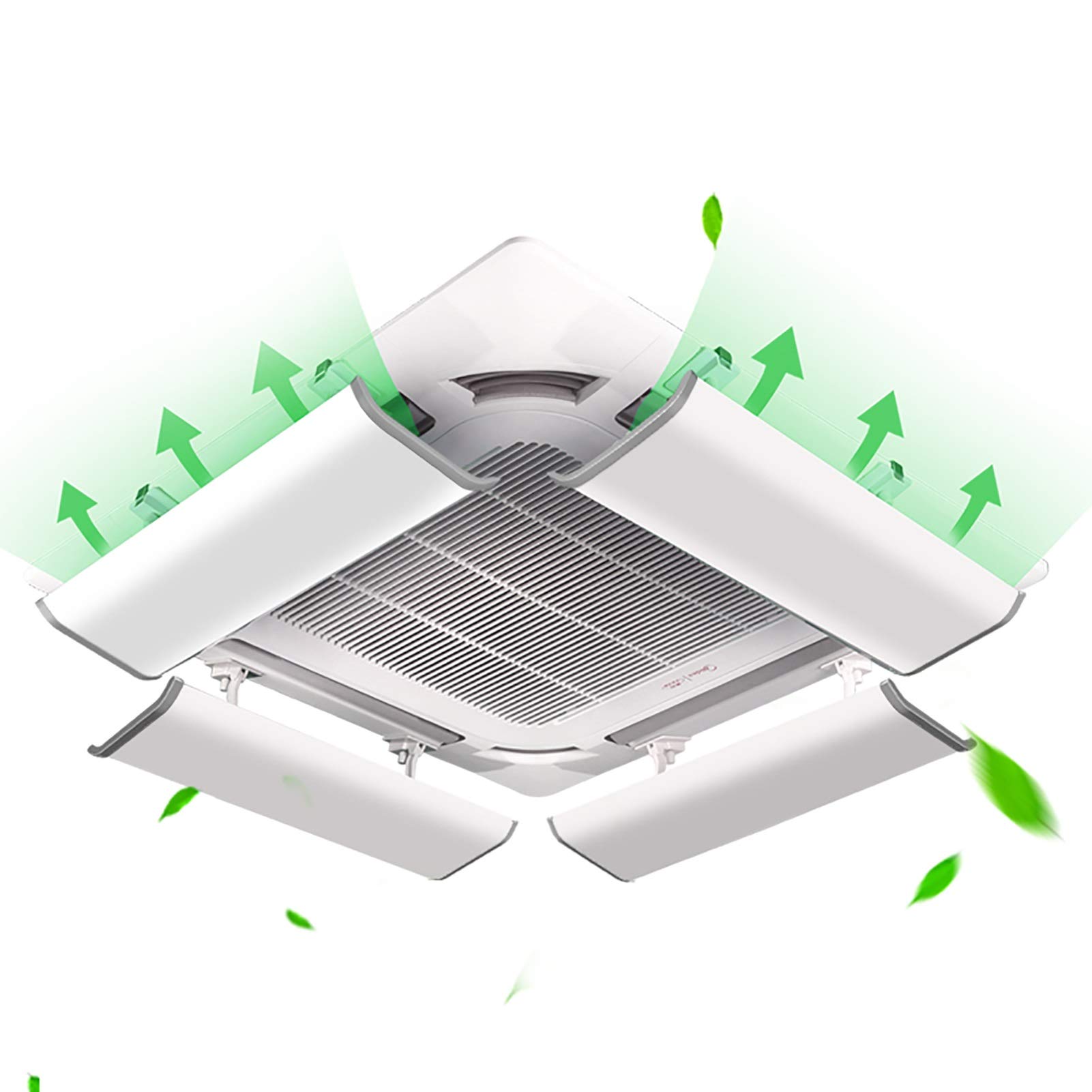 BCGT Adjustable Air Conditioner Deflector for Ceiling & Central AC - Prevent Cold Air Drafts in Home, Office & Commercial Spaces | Angle-Adjustable Cooling Solution for Better Airflow
