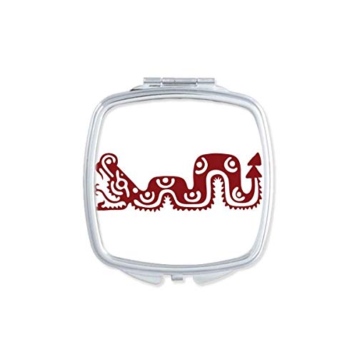 DIYthinker Mexican Snake Totem Ancient Civilization Double-Sided Compact Mirror - Portable Pocket Makeup Mirror for Travel, Home & Gift Giving