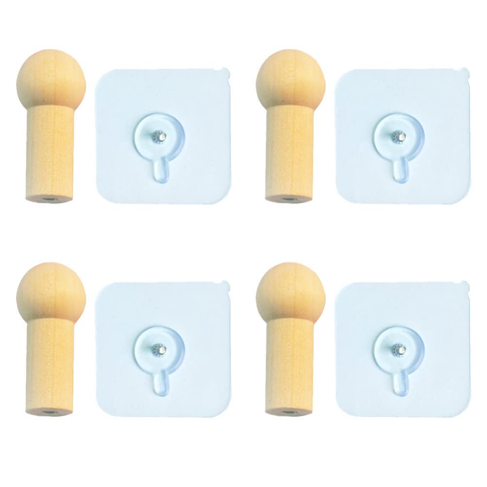 Cabilock 4-Pack Multi-Function Wall Hooks - Towel Hooks, Keychain Hooks, Clothes Hooks & Hat Hooks for Home, Bathroom, Front Door & Ceiling - Durable Nordic Style Household Supplies for Organizing Spaces