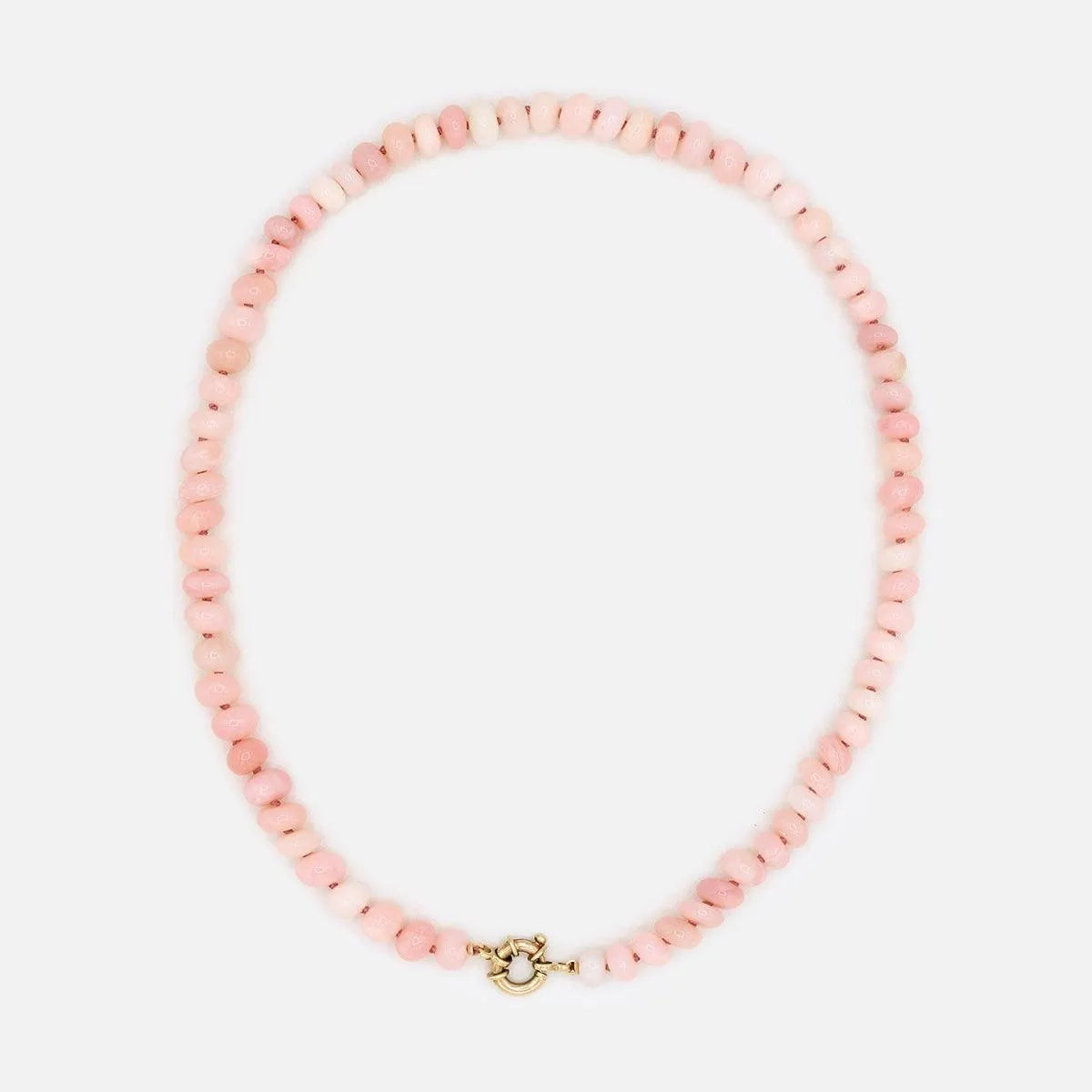 Rosewater Pink Opal Necklace for Women - Healing Crystal Jewelry for Chakra Balancing & Spiritual Energy - Perfect for Meditation, Yoga & Everyday Elegance