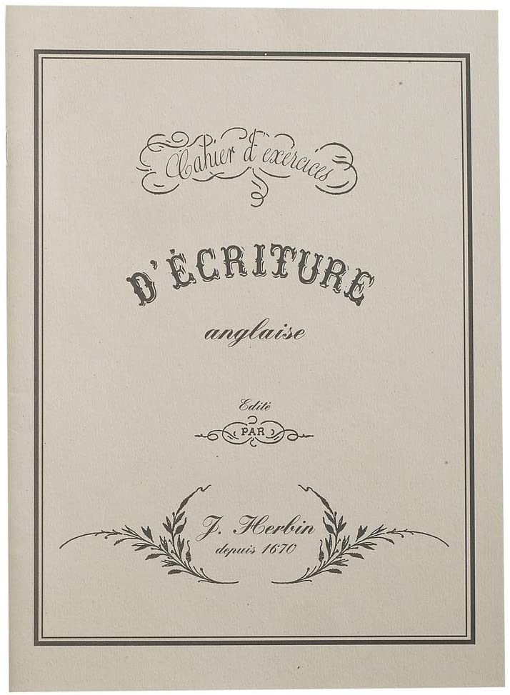 J. Herbin Premium Calligraphy Writing Copy Book - Elegant Practice Notebook for Fountain Pen & Dip Pen Enthusiasts | Perfect for Calligraphy, Hand Lettering, and Journaling