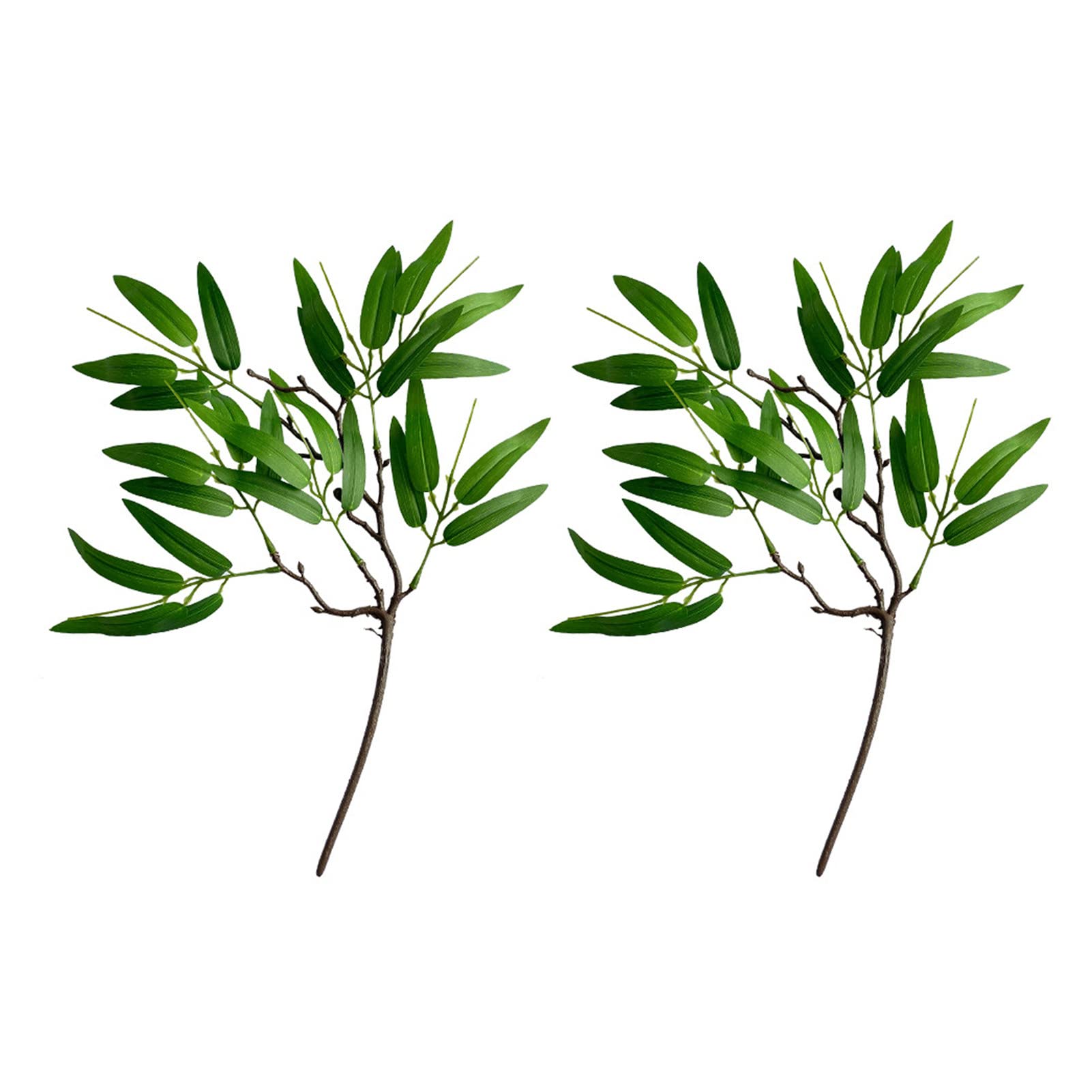 Mosichi Artificial Eucalyptus Stems - 2 Pack UV-Resistant Fake Green Leaves for Home Decor, Wedding, Party & Office Decoration - Realistic Faux Plants for Vase Arrangements & Centerpieces