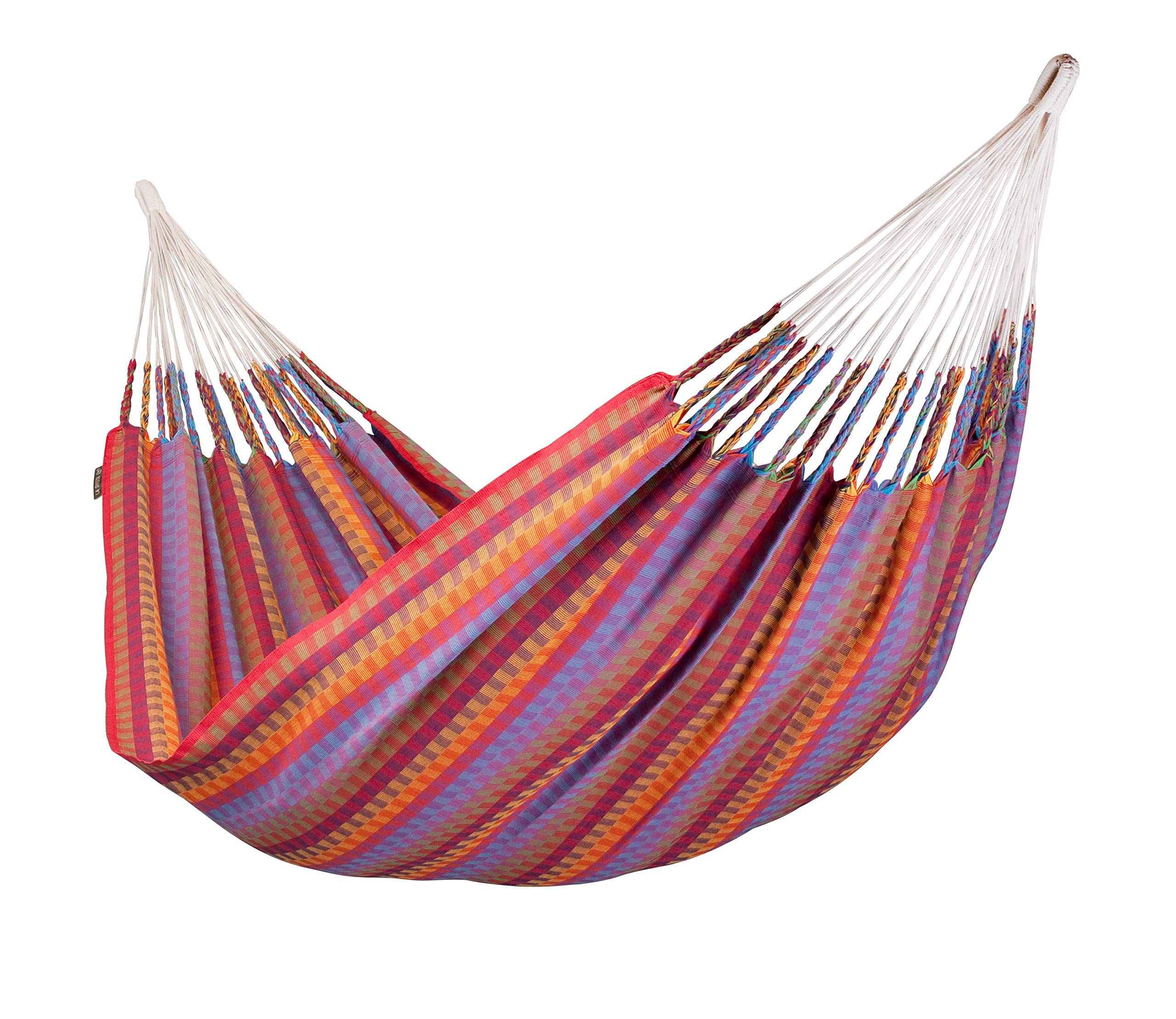 LA SIESTA® Carolina Flowers Cotton Double Classic Hammock - Premium Outdoor Hammock for Patio, Garden, Backyard & Beach Relaxation