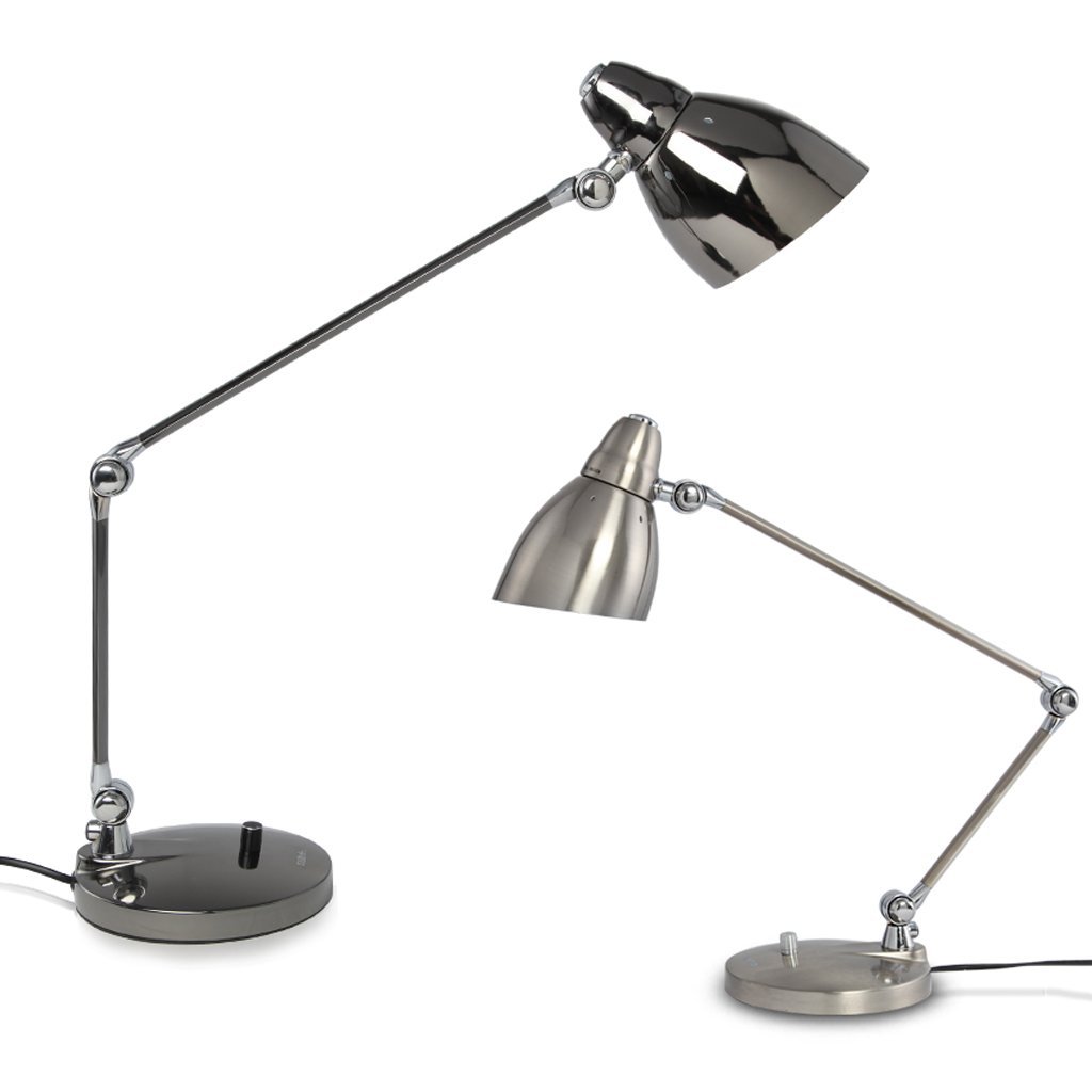 LED Desk Lamp with Long Adjustable Arm - Eye Protection Home Office Lamp, Modern Folding Study Light for Bedroom, Office & Workspace (Black) - Perfect for Reading, Working & Studying
