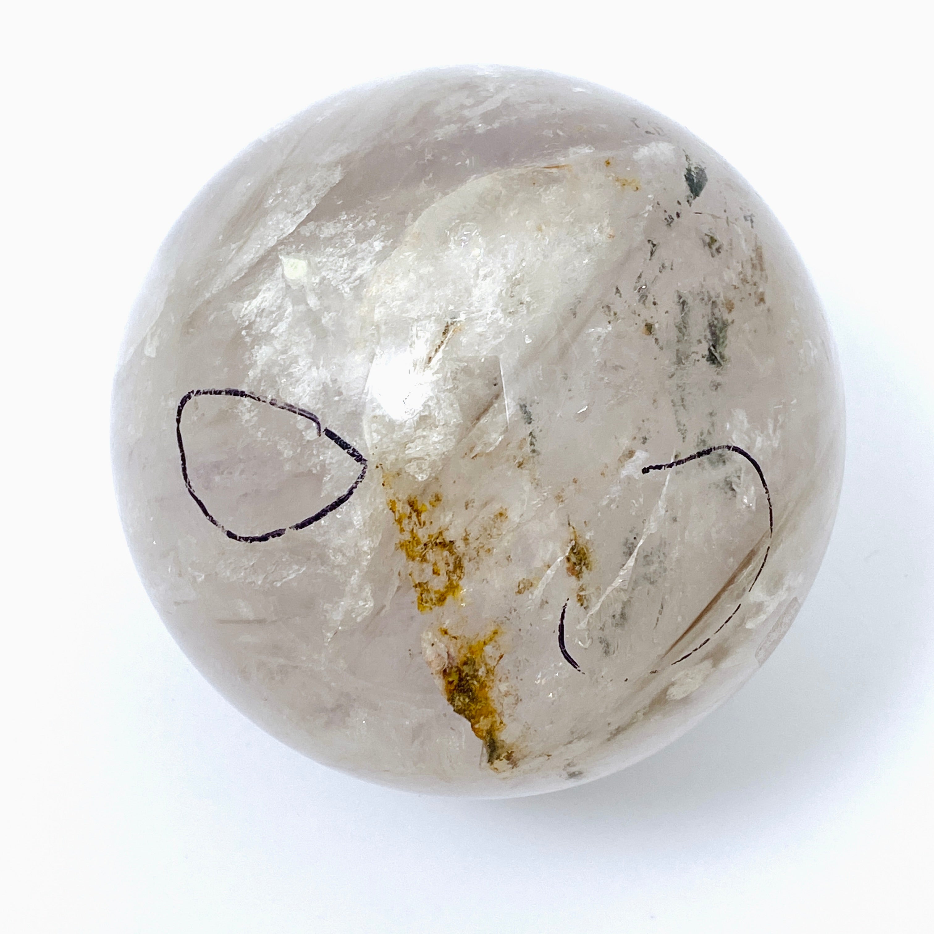 Enhydro Quartz Sphere EQS 02 - Natural Crystal Healing Stone for Meditation, Energy Work & Home Decor