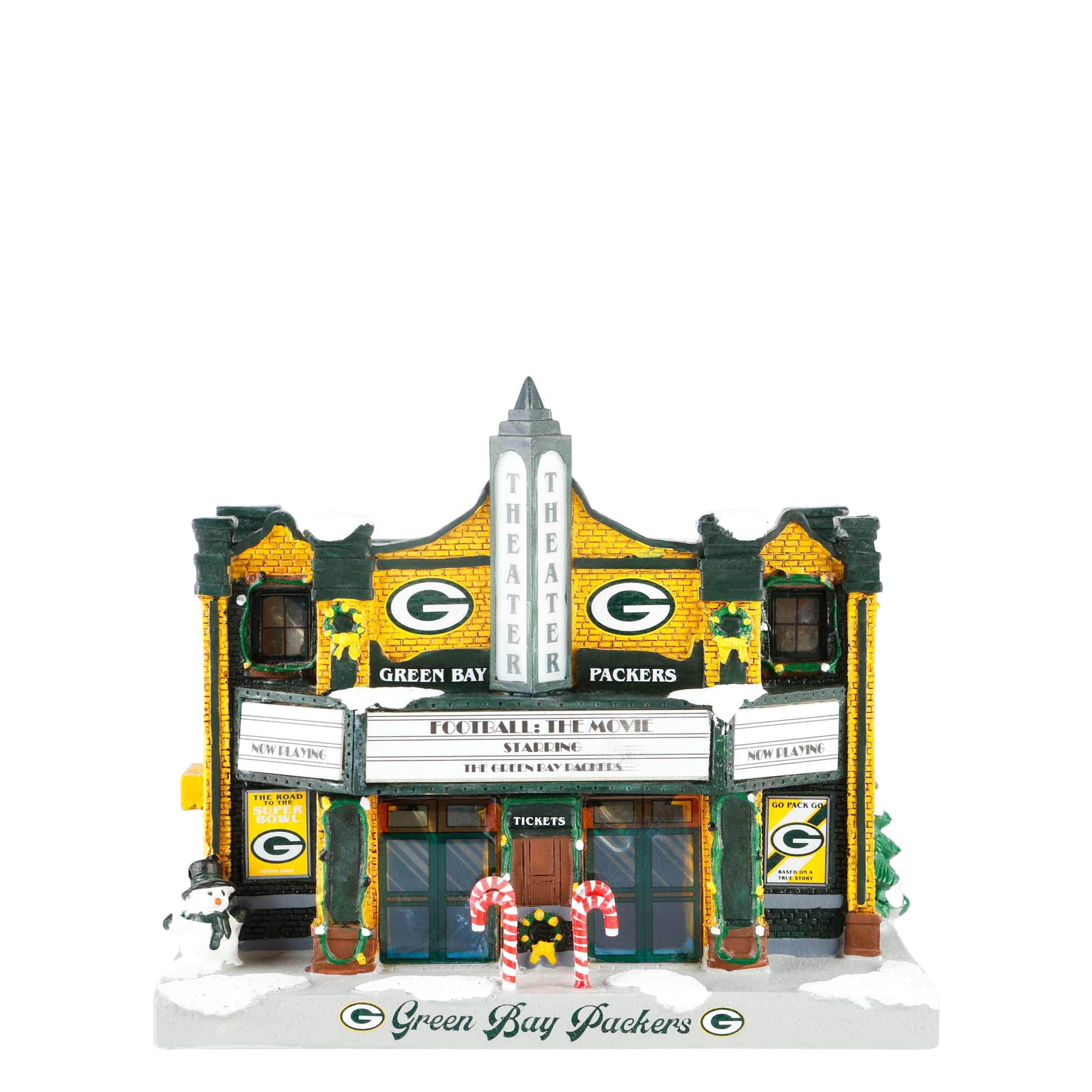 FOCO NFL Team Logo Light Up Collectible Resin Holiday Village House - Officially Licensed Football Decor for Christmas, Winter Display & Sports Fan Gifts