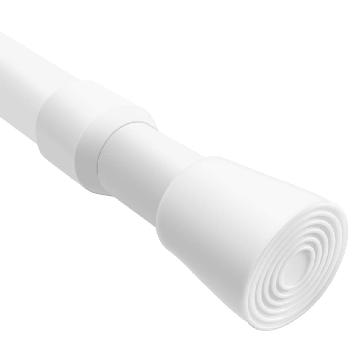 QILERR Heavy Duty Adjustable Spring Tension Curtain Rod 16-28 Inches - 1 Inch Diameter White Small Window Curtain Rod for Kitchen, Bathroom, Closet & Dorm Room Decor