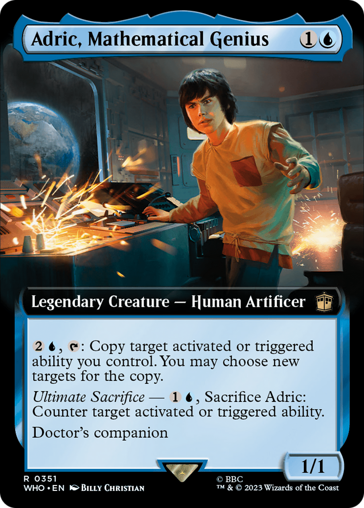 Adric, Mathematical Genius - Extended Art Doctor Who Collectible Card - Perfect for Fans & Collectors, Game Nights & Display