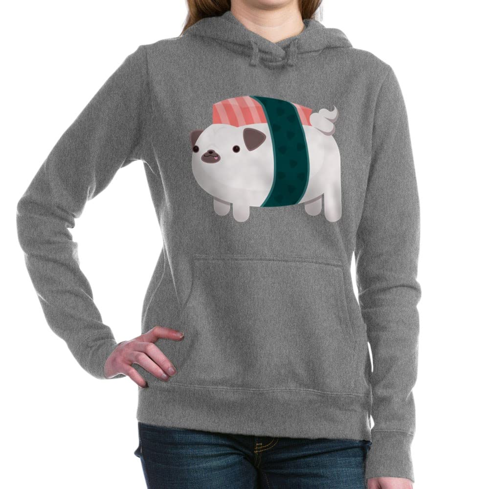 Nigiri Pug Hoodie Sweatshirt for Women - Cute Sushi Dog Design Pullover | Perfect for Casual Wear, Anime Fans & Pet Lovers