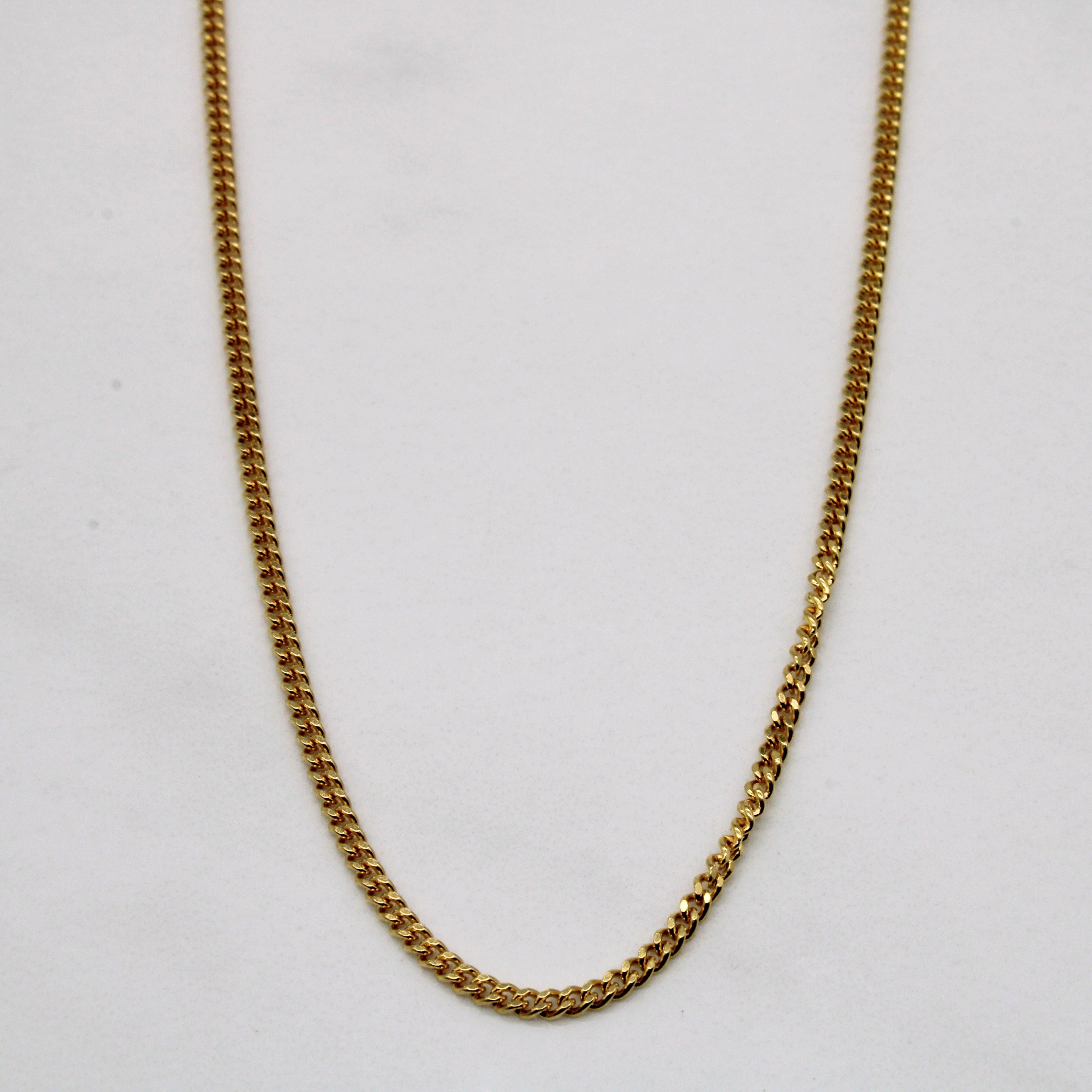 10K Yellow Gold Curb Chain Necklace 24 Inches - Classic Durable Jewelry for Men & Women | Perfect for Everyday Wear, Gifts & Special Occasions