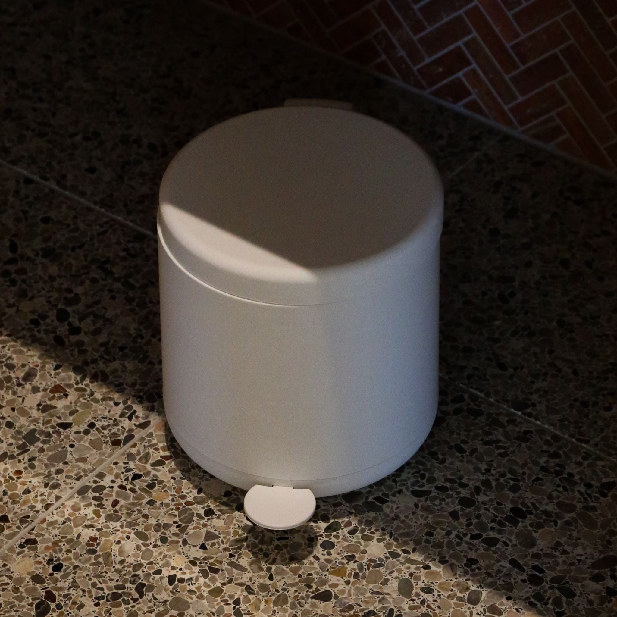 ZONE DENMARK Ume Soft Touch 4L Pedal Trash Can - White | Modern Kitchen & Bathroom Waste Bin with Foot Pedal for Hands-Free Operation
