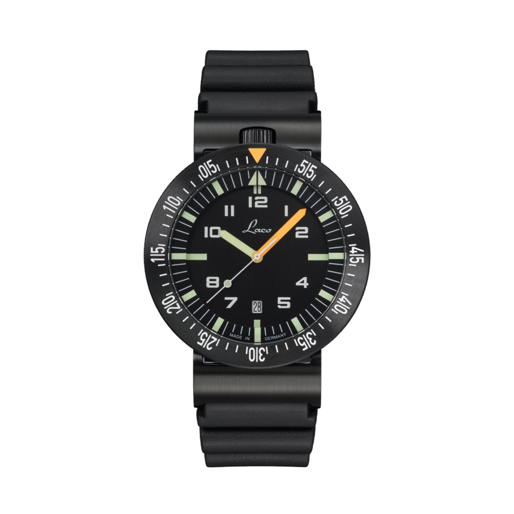 Squad Watches Atacama.2 46.25mm Black Rubber Strap Men's Sports Watch - Perfect for Outdoor Adventures, Hiking & Water Activities