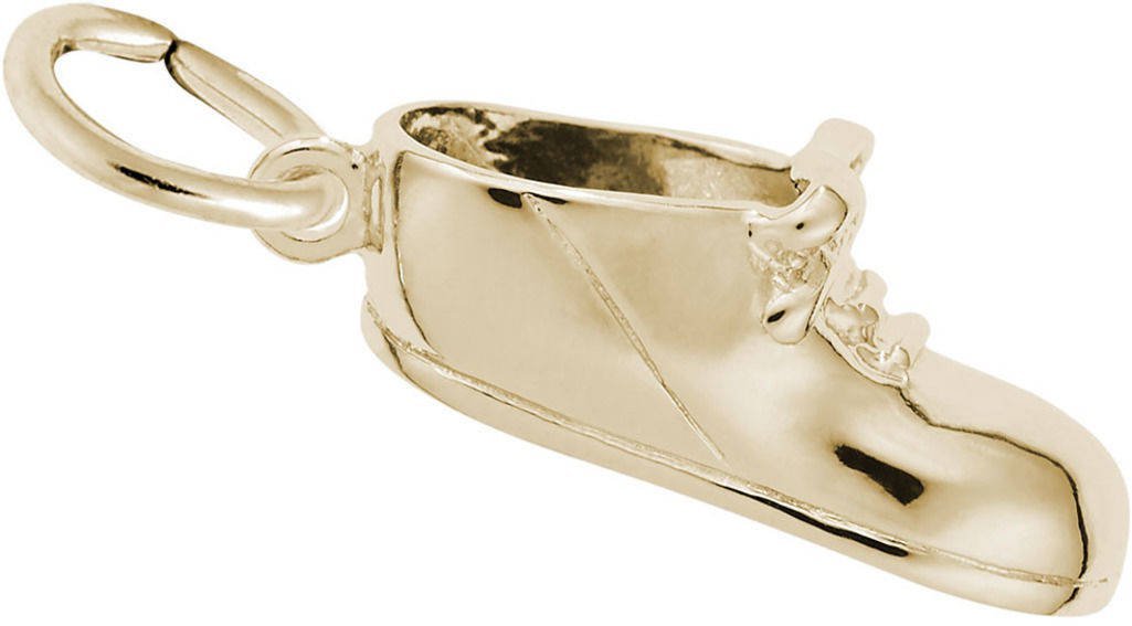 Rembrandt Baby Walking Shoe Charm - Sterling Silver Infant Footprint Keepsake for Newborns, Baptism, Christening Gifts & Memory Jewelry (Perfect for Baby's First Steps Milestone)