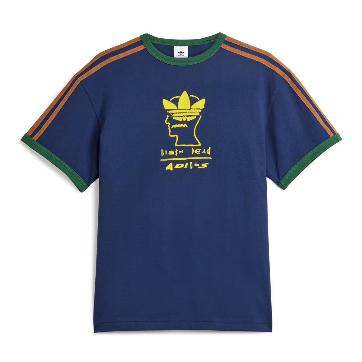 Brain Dead Graphic Tee 'Collegiate Navy' - Vintage Streetwear Cotton T-Shirt for Men | Casual Wear, Skateboarding, Music Festivals