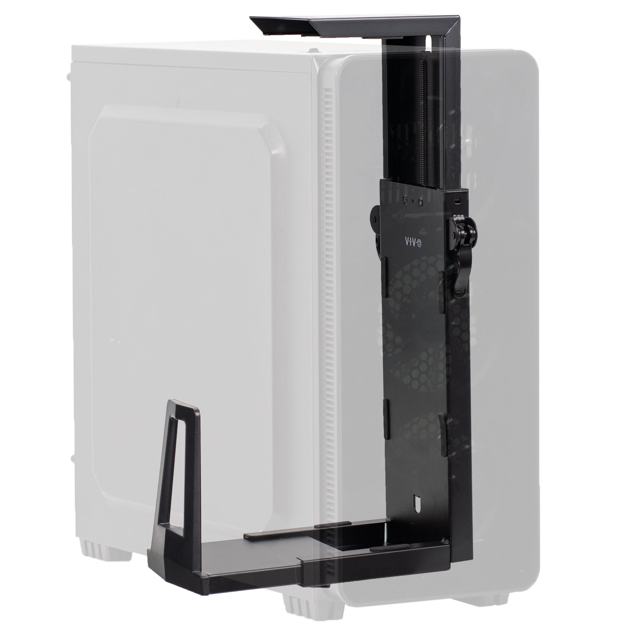 Under Desk Gaming PC Mount - Adjustable CPU Holder for Gaming & Office Desks - Space Saving Computer Mount for Home & Office Use