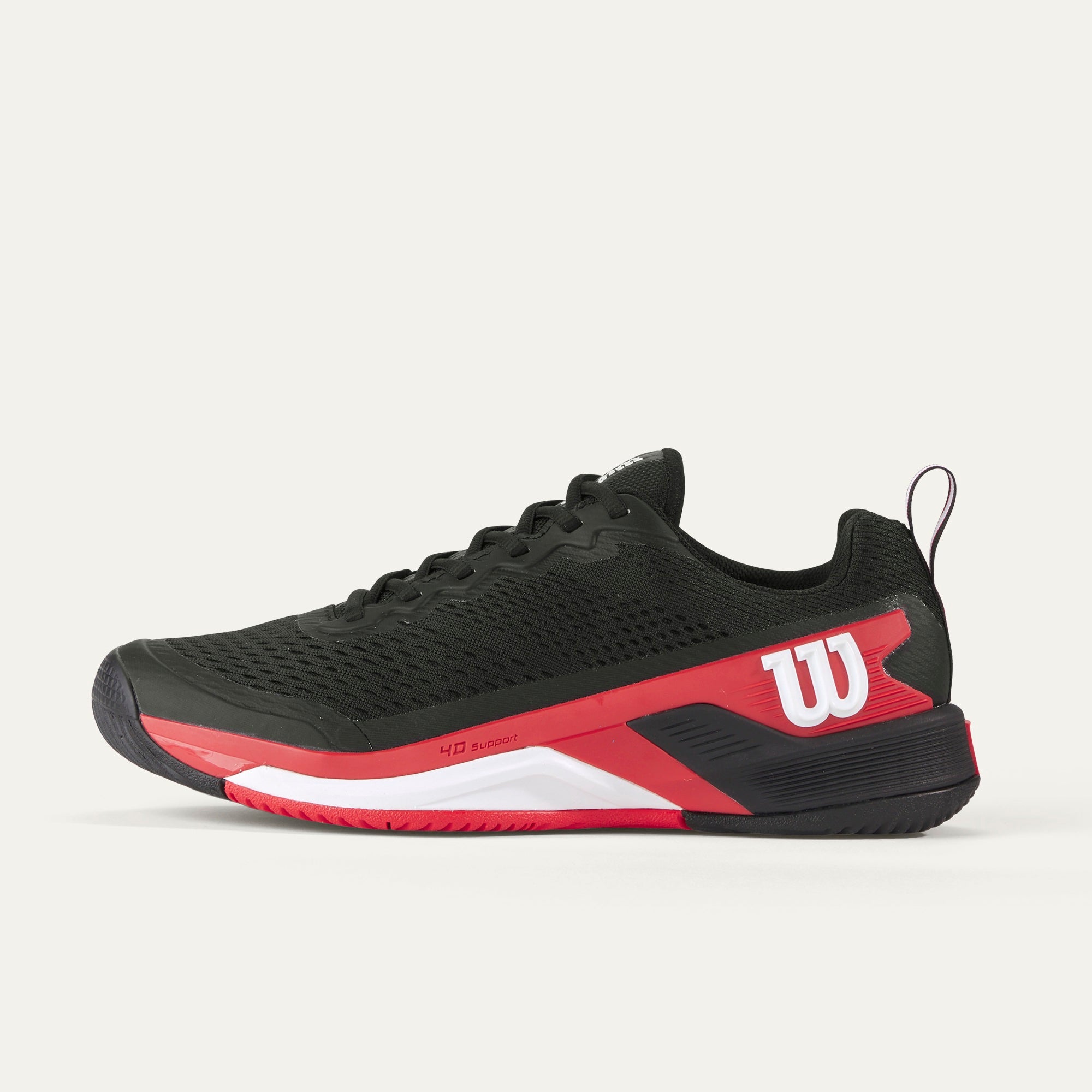 Wilson Rush Pro 4.5 Men's Tennis Shoes - Black/Red/White | High-Performance Court Shoes for Competitive Play & Training