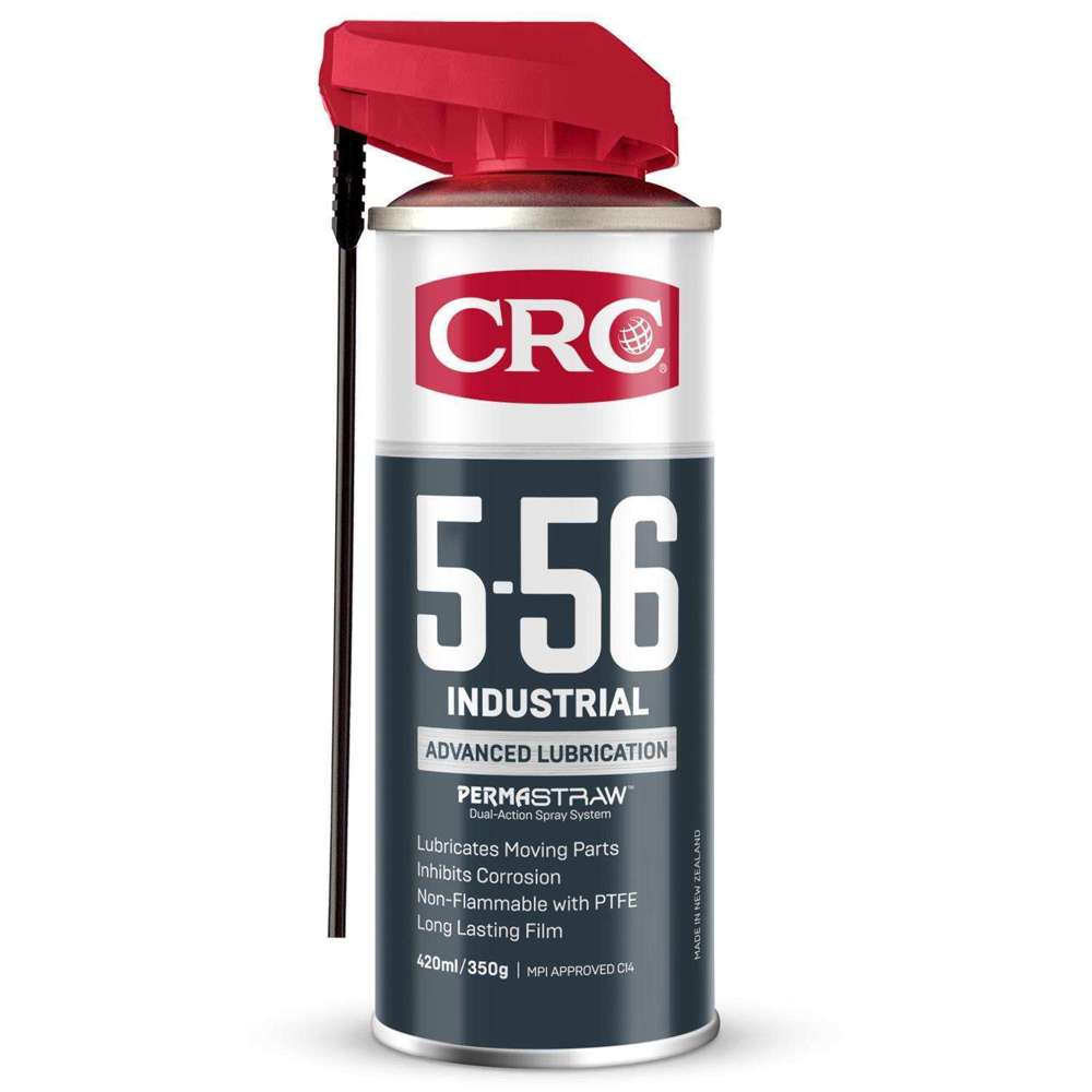 CRC 5-56 Industrial Strength Lubricant, 420ml (14.2 oz) - Corrosion Inhibitor & Water Displacer for Automotive, Marine & Heavy Equipment Maintenance