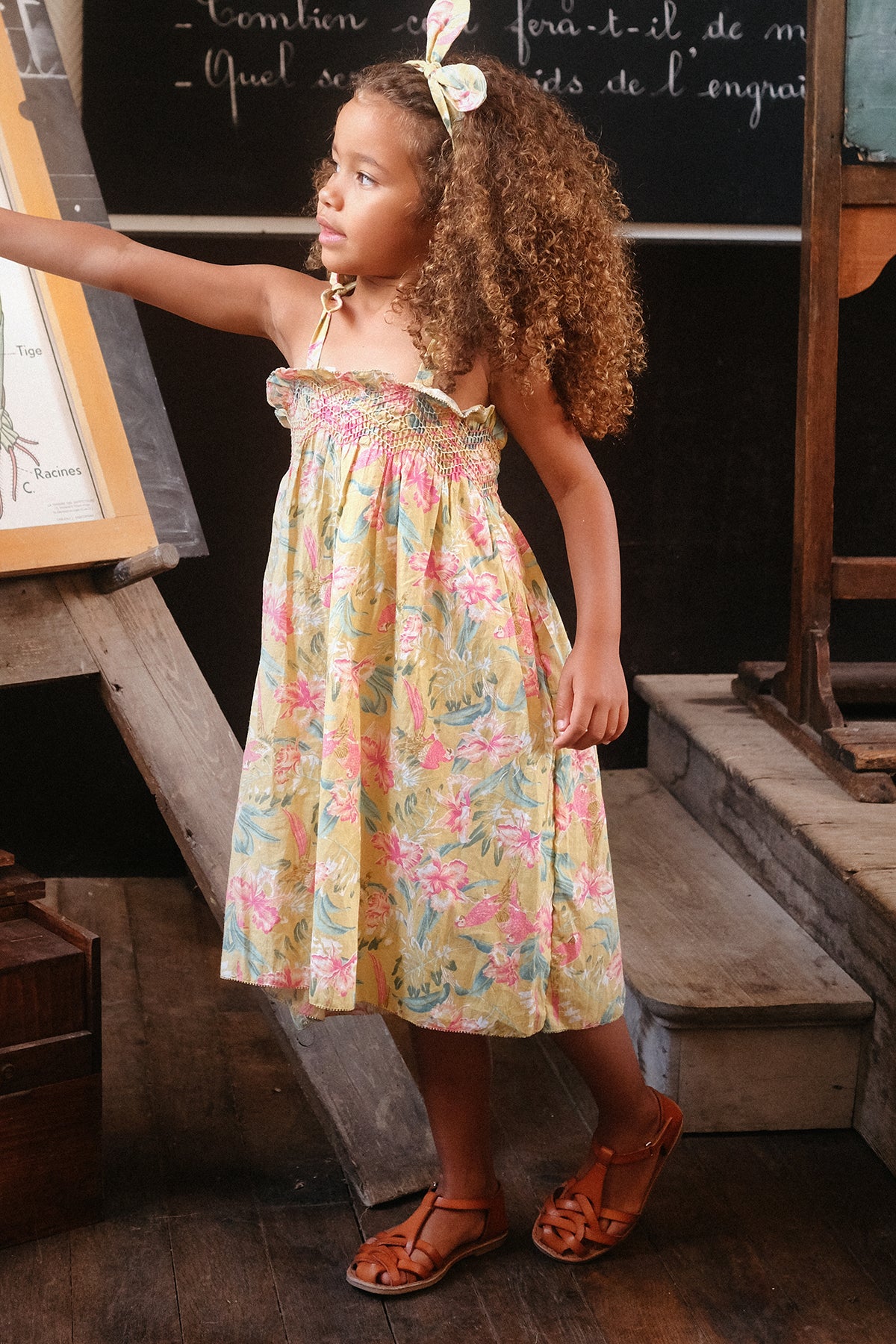 Girls Summer Floral Dress - Louise Misha Marceline Honey Collection | Cute & Comfortable for Parties, School, and Everyday Wear