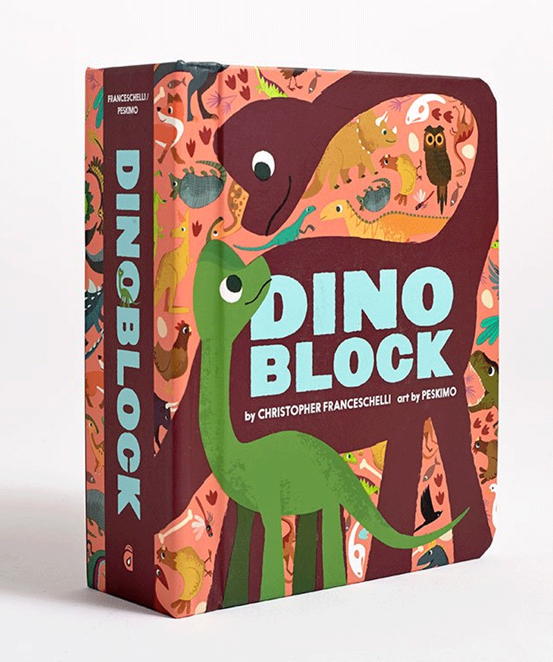 Dinoblock Board Book by Christopher Franceschelli – Interactive Dinosaur Learning Book for Toddlers & Kids – Perfect for Early Education, Bedtime Stories & Preschool Learning