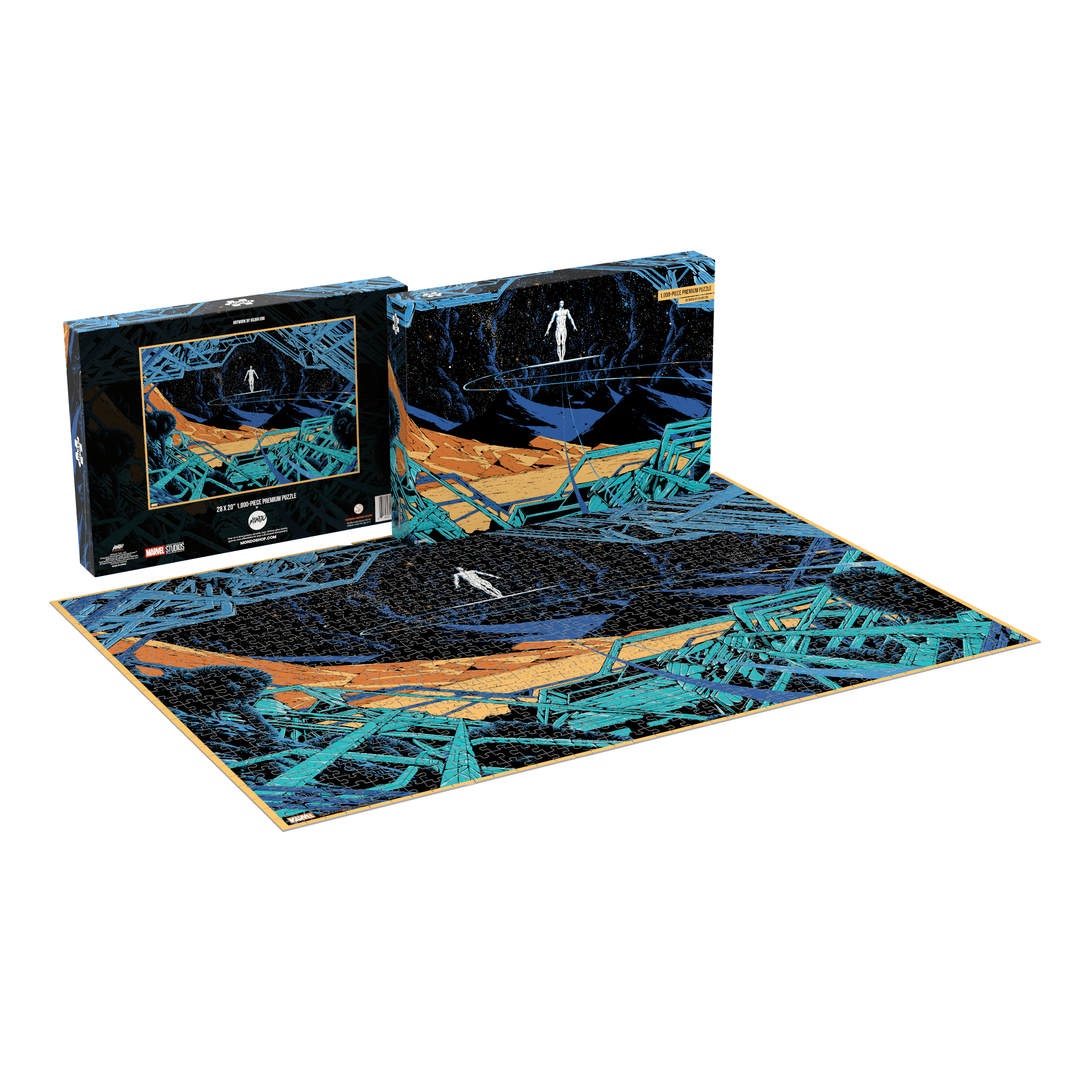 Fantastic Four Silver Surfer 1000 Piece Jigsaw Puzzle - Marvel Superhero Collectible for Adults & Teens - Perfect for Family Game Nights & Superhero Fans