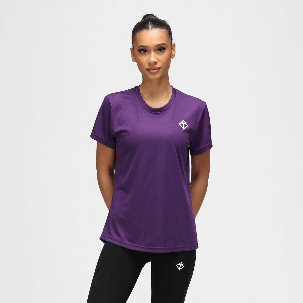Purple Diamond Women's Performance T-Shirt - Moisture Wicking & Breathable for Workouts, Yoga & Active Lifestyle