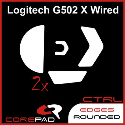 Corepad Skatez CTRL Mouse Feet for Logitech G502X Wired - Ultra Smooth Gliding Feet for Gaming & Productivity - Perfect for FPS, MOBA & Office Work