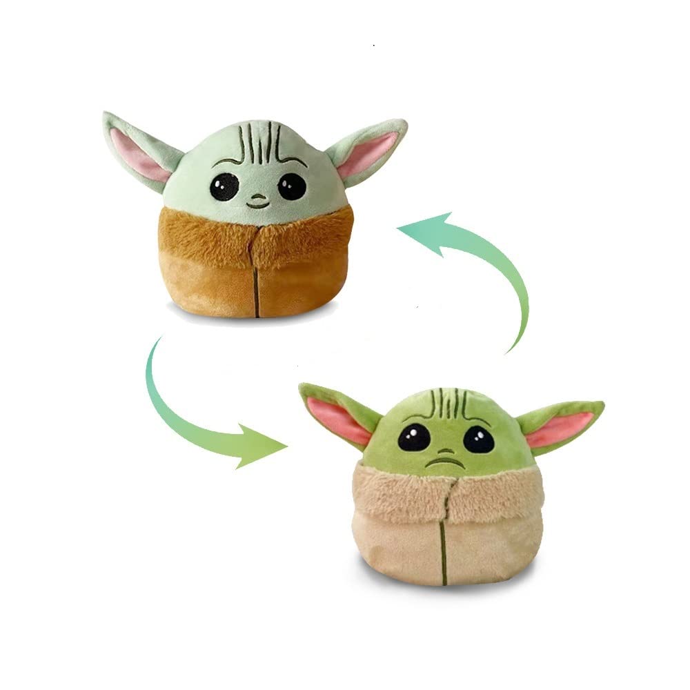 Reversible Yoda Plush Toy - Double Sided Star Wars Gift for Kids | Birthday & Home Decor