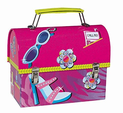 Glitzy Girl Metal Lunch Box (1 Count) - Stylish & Durable Lunch Container for School, Work, Picnics & Outdoor Activities
