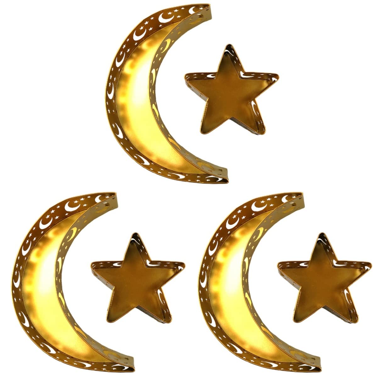 Abaodam 6-Piece Gold Decorated Food Storage Containers - Cupcake, Dessert & Nut Serving Trays for Ramadan, Eid & Parties | Perfect for Holiday Gatherings, Home Baking & Gift Packaging
