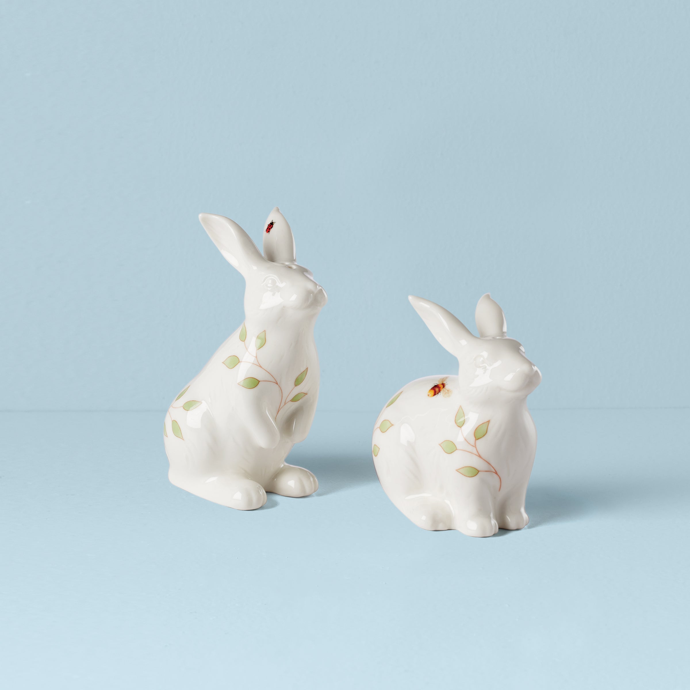 Butterfly Meadow Bunny Salt and Pepper Shaker Set - Cute Animal-Themed Kitchen Accessories for Dining Table, Home Decor, and Gift Giving