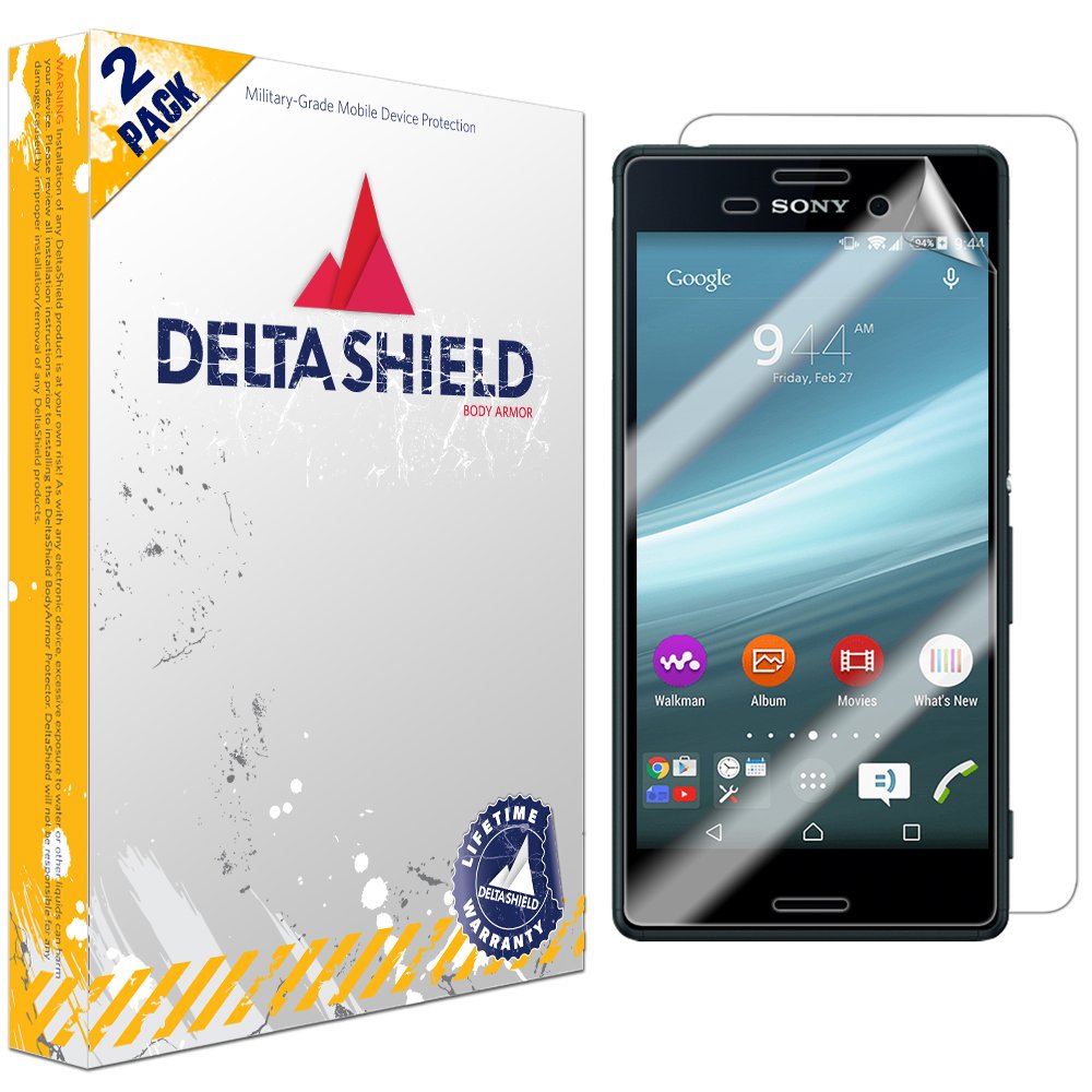 DeltaShield Full Body Skin Protector for Sony Xperia M4 Aqua (2-Pack) - Military-Grade Clear HD Film with Screen Protector | Bubble-Free Front & Back Protection | Perfect for Outdoor, Travel & Daily Use