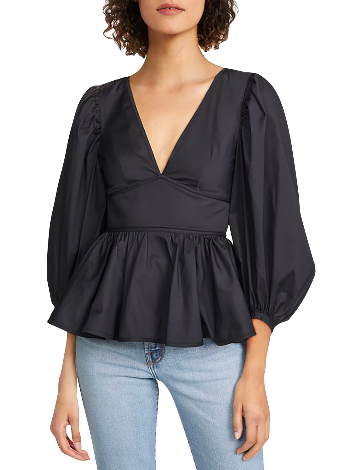STAUD Women's Luna Top - Stylish & Comfortable Blouse for Casual & Office Wear | Trendy Fashion Top for Everyday Outfits & Work Attire