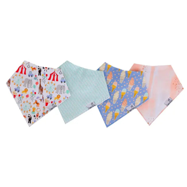 Copper Pearl Baby Bandana Bibs 4-Pack - Soft & Absorbent Drool Bibs for Boys & Girls - Perfect for Feeding, Teething & Everyday Use