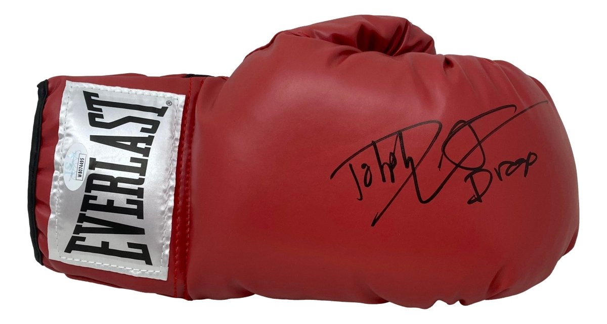 Dolph Lundgren Autographed Everlast Boxing Gloves - Drago Inscribed with JSA ITP COA - Perfect for Rocky IV Fans, Boxing Memorabilia Collectors & Movie Prop Displays