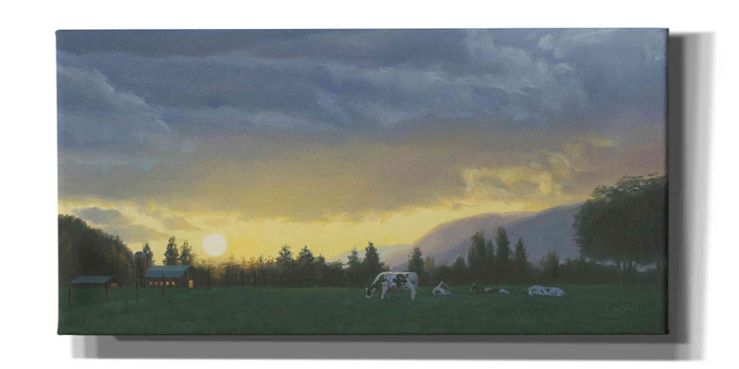 Farm Life II by James Wiens - 60x30 Inch Large Canvas Wall Art Painting, Countryside Home Decor for Living Room, Bedroom & Office