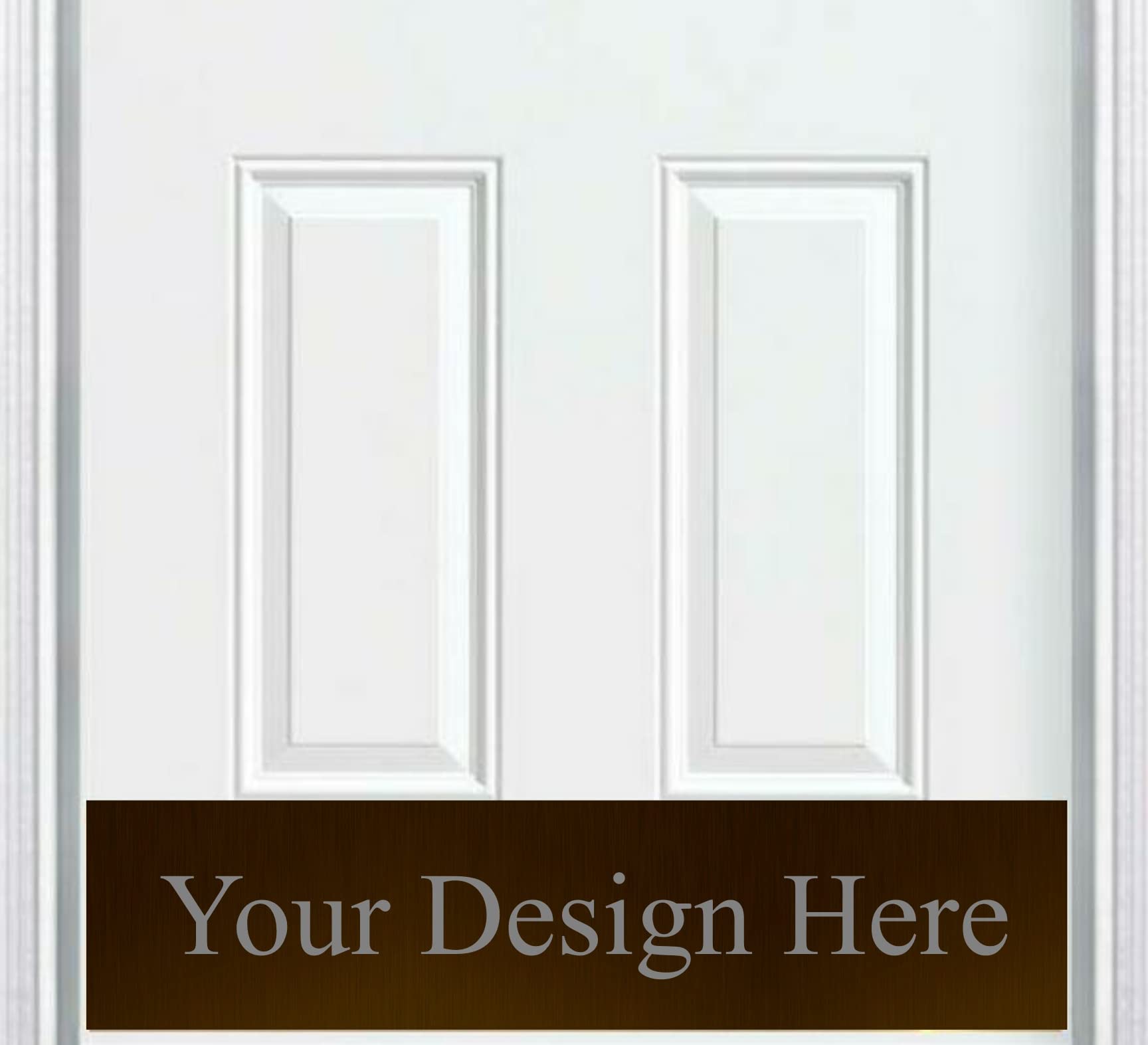 Custom Engraved Door Kick Plate - 3M Self-Adhesive - Oil Rubbed Bronze - Perfect for Home & Office Doors