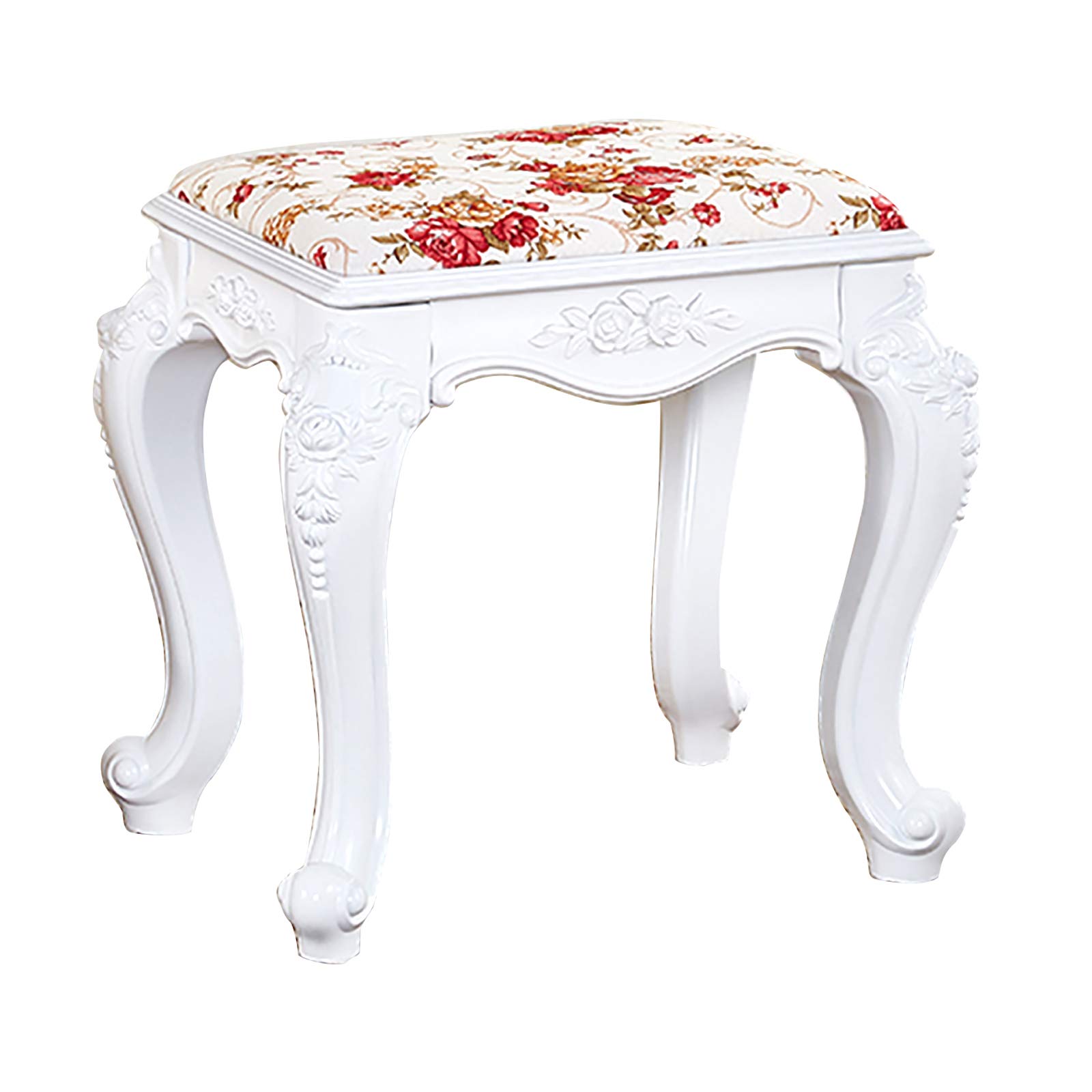 ZHIQ Velvet/PU Leather Vanity Bench Seat - Makeup Dressing Stool with ABS Legs, 40x29x45cm - Perfect for Bedroom, Dressing Room & Beauty Salon (Piano Stool Design)